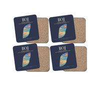 Thumbnail for Burgas Airport BOJ Coaster 4-Pieces-Set - Navy Blue