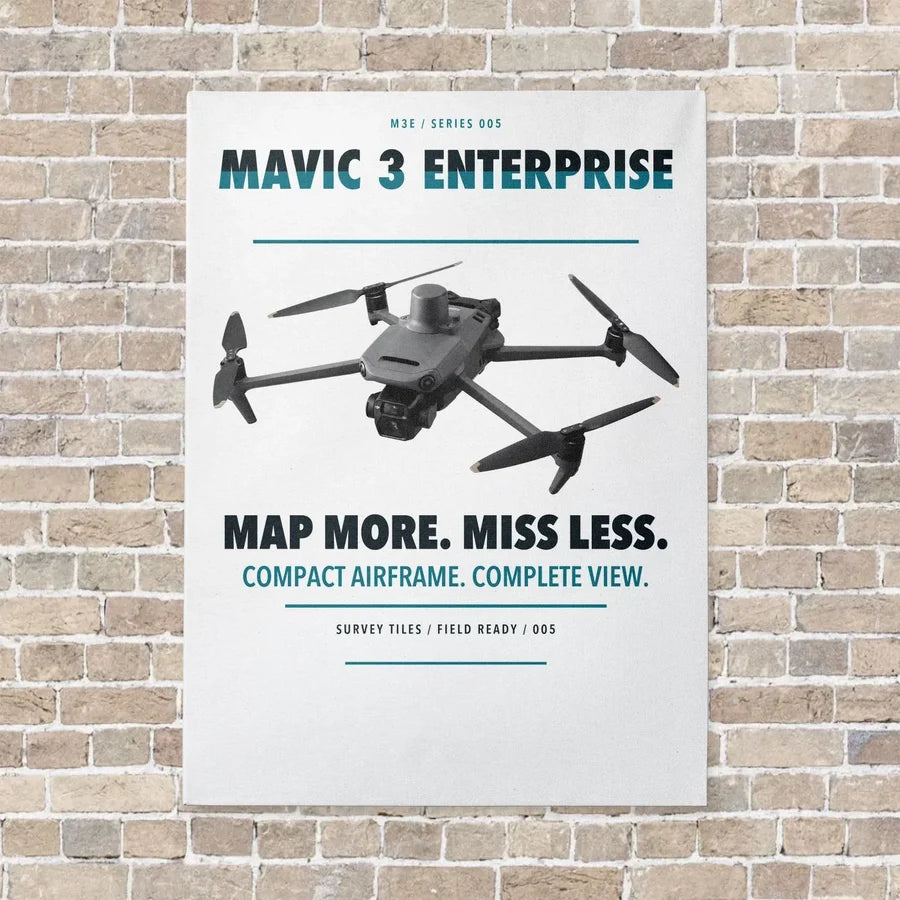 DJI Mavic 3 Enterprise vertical canvas print - no frame - white background