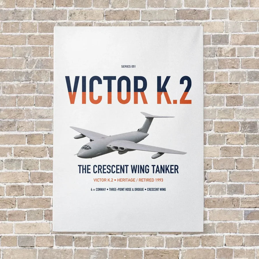 Handley Page Victor K.2 vertical canvas print - no frame - white background