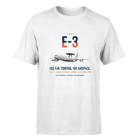 Thumbnail for E-3 Sentry AWACS design on white double-side t-shirt, single-side print