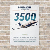Thumbnail for Bombardier Challenger 3500 vertical canvas print - no frame - white background