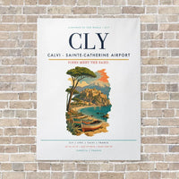 Thumbnail for Calvi - Sainte-Catherine Airport CLY vertical canvas print - no frame - white background