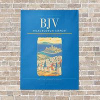 Thumbnail for Milas-Bodrum Airport BJV - Canvas No Frame - Turquoise