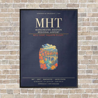 Thumbnail for ManchesterBoston Regional Airport MHT - Canvas Framed - Navy Blue