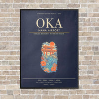 Thumbnail for Naha Airport OKA - Canvas Framed - Navy Blue