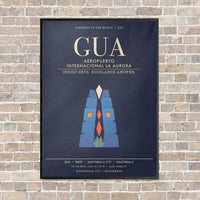 Thumbnail for Aeropuerto Internacional La Aurora GUA - Canvas Framed - Navy Blue