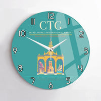 Thumbnail for Rafael Nunez International Airport CTG Wall-Clock No-Frame - Turquoise