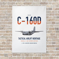 Thumbnail for Transall C-160D vertical canvas print - no frame - white background