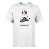 Thumbnail for HAL LCH Prachand design on white t-shirt, single-side print