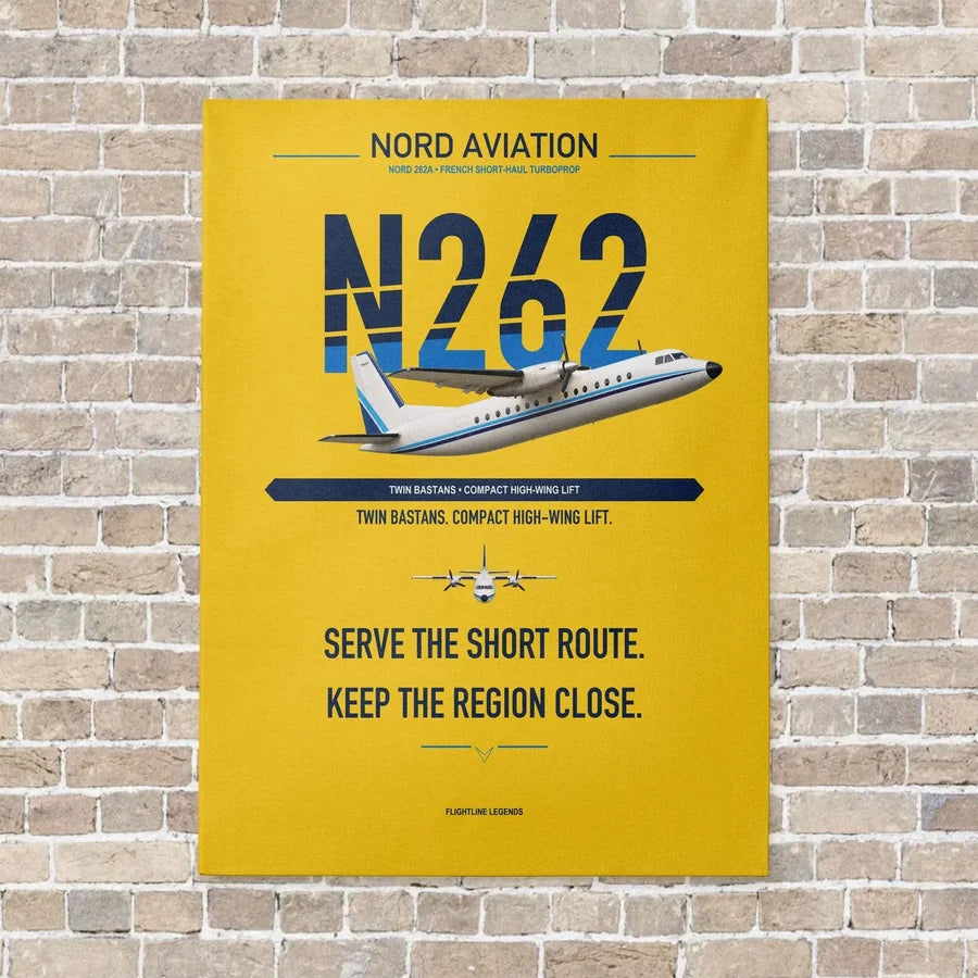 Nord 262A vertical canvas print - no frame - yellow background