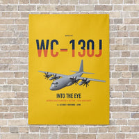 Thumbnail for WC-130J Hurricane Hunter vertical canvas print - no frame - yellow background