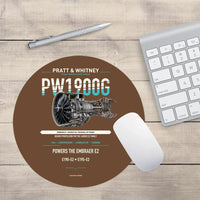 Thumbnail for PW1900G design on brown round mouse pad
