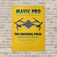 Thumbnail for DJI Mavic Pro vertical canvas print - no frame - yellow background