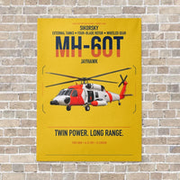 Thumbnail for Sikorsky MH-60T Jayhawk vertical canvas print - no frame - yellow background
