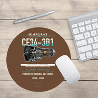 Thumbnail for CF34-3B1 design on brown round mouse pad