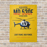 Thumbnail for MD Helicopters MD 530F vertical canvas print - no frame - yellow background