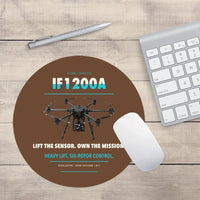 Thumbnail for Inspired Flight IF1200A design on brown round mouse pad