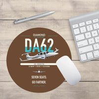 Thumbnail for Diamond DA62 design on brown round mouse pad
