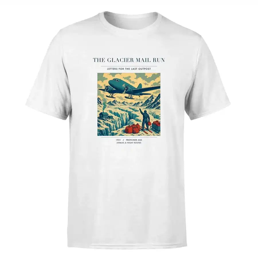 VINTAGE G4153 - The Glacier Mail Run - Premium T-Shirt design on white premium t shirt