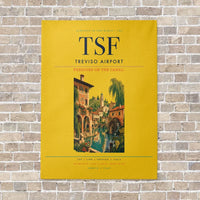 Thumbnail for Treviso Airport TSF vertical canvas print - no frame - yellow background