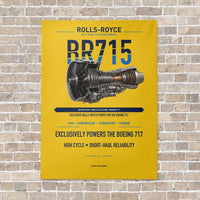 Thumbnail for BR715 vertical canvas print - no frame - yellow background