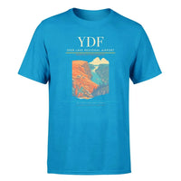 Thumbnail for Deer Lake Regional Airport (YDF) T-Shirt single-side front print in Turquoise | deer-lake-regional-airport-ydf-double-side-t-shirt