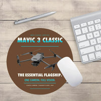 Thumbnail for DJI Mavic 3 Classic design on brown round mouse pad