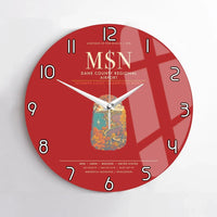 Thumbnail for Dane County Regional Airport Madison MSN Wall-Clock No-Frame - Red