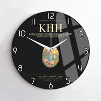 Thumbnail for Kaohsiung International Airport KHH Wall-Clock No-Frame - Black