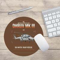 Thumbnail for HAL ALH Dhruv Mk III design on brown round mouse pad