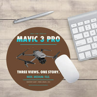Thumbnail for DJI Mavic 3 Pro design on brown round mouse pad