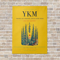 Thumbnail for Yakima Air Terminal (McAllister Field) YKM vertical canvas print - no frame - yellow background