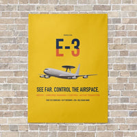 Thumbnail for E-3 Sentry AWACS vertical canvas print - no frame - yellow background