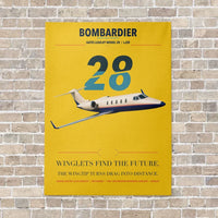 Thumbnail for Bombardier Learjet 28 vertical canvas print - no frame - yellow background