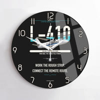 Thumbnail for LET L-410 UVP-E20 design on black no frame wall clock