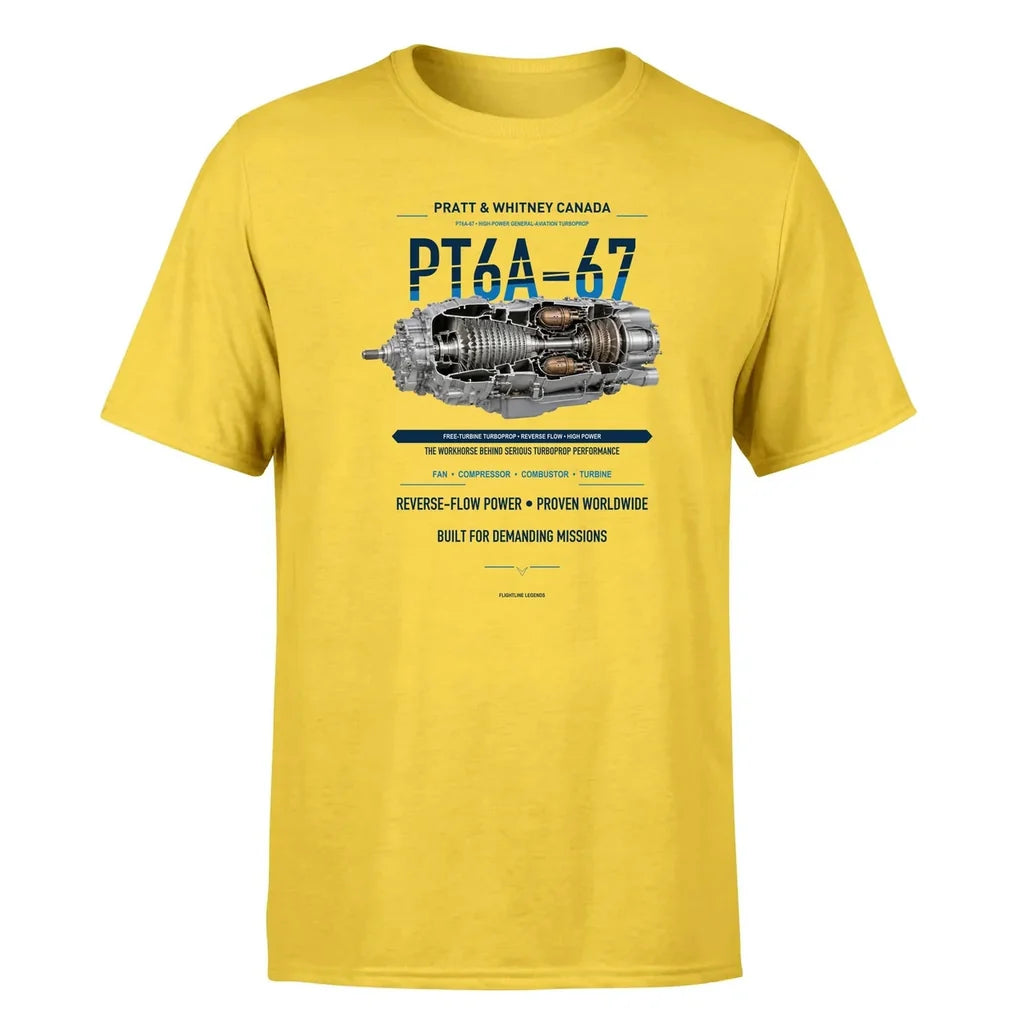 PT6A-67 design on yellow single side