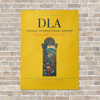 Thumbnail for Douala International Airport DLA vertical canvas print - no frame - yellow background