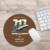 Thumbnail for Boeing 717-200 design on brown round mouse pad