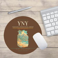 Thumbnail for Yangyang International Airport (YNY) design on brown round mouse pad