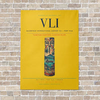 Thumbnail for Bauerfield International Airport VLI — Port Vila vertical canvas print - no frame - yellow background
