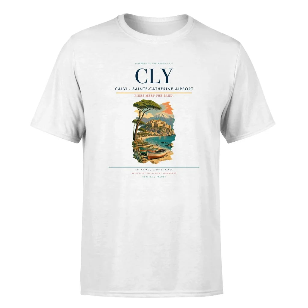 Calvi Airport (CLY) Premium T-Shirt White