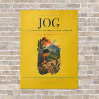 Thumbnail for Yogyakarta International Airport JOG vertical canvas print - no frame - yellow background