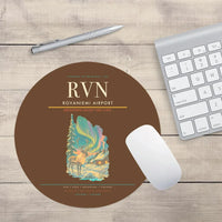 Thumbnail for Rovaniemi Airport (RVN) design on brown round mouse pad