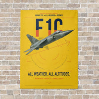 Thumbnail for Dassault Mirage F1C vertical canvas print - no frame - yellow background