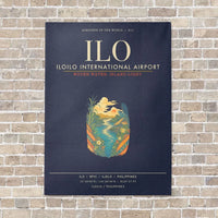 Thumbnail for Iloilo International Airport ILO - Canvas Framed - Navy Blue
