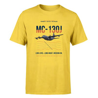 Thumbnail for MC-130J COMMANDO II design on yellow double-side t-shirt, single-side print