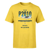 Thumbnail for Tecnam P2010 design on yellow t-shirt, single-side print