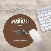 Thumbnail for Westland Wasp HAS1 design on brown round mouse pad