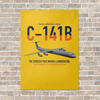 Thumbnail for C-141B Starlifter vertical canvas print - no frame - yellow background