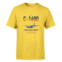 Thumbnail for Transall C-160D design on yellow double-side t-shirt, single-side print